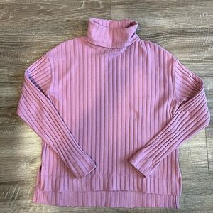 Madewell XXS Pink/Purple Thin Turtleneck Sweater – Cotton Blend